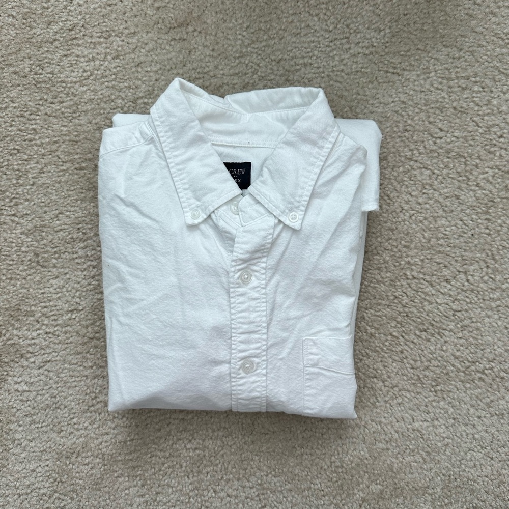 J. Crew Men's White Flex Shirt - M